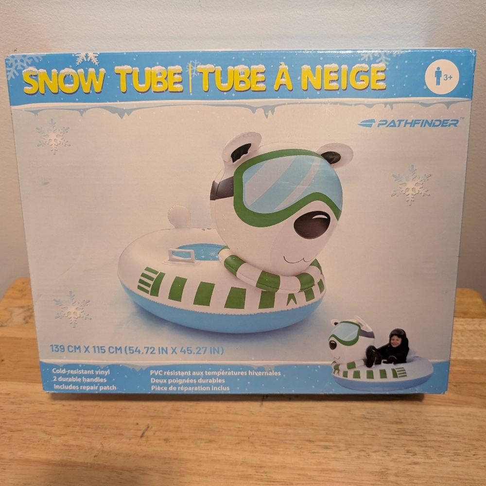 Polar Bear Snow Tube for Kids - White and Green Brand New With Tag From Pathfind